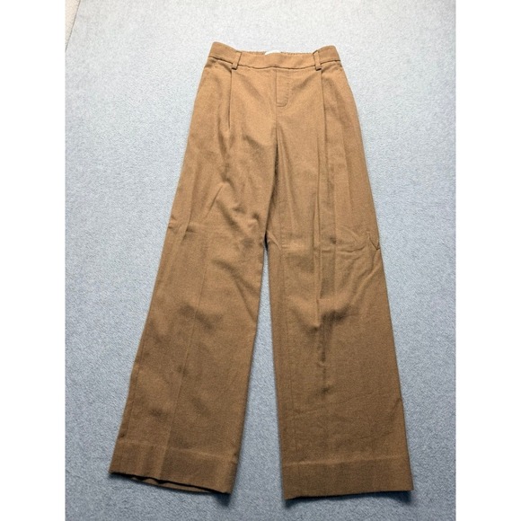 Vince Pants - Camel Brown High Waisted Wide Leg Trouser Pants Pleated Front Professional Brown